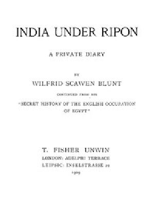 [Gutenberg 49177] • India under Ripon: A Private Diary